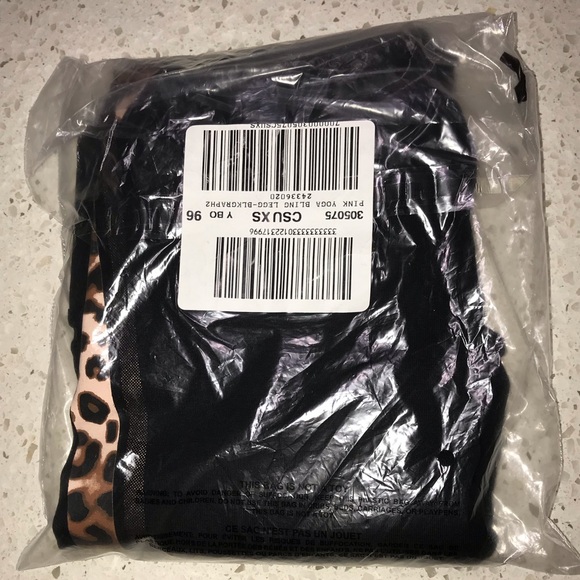 VS PINK YOGA LEGGING SWEATS LEOPARD BLING XS - Picture 4 of 4